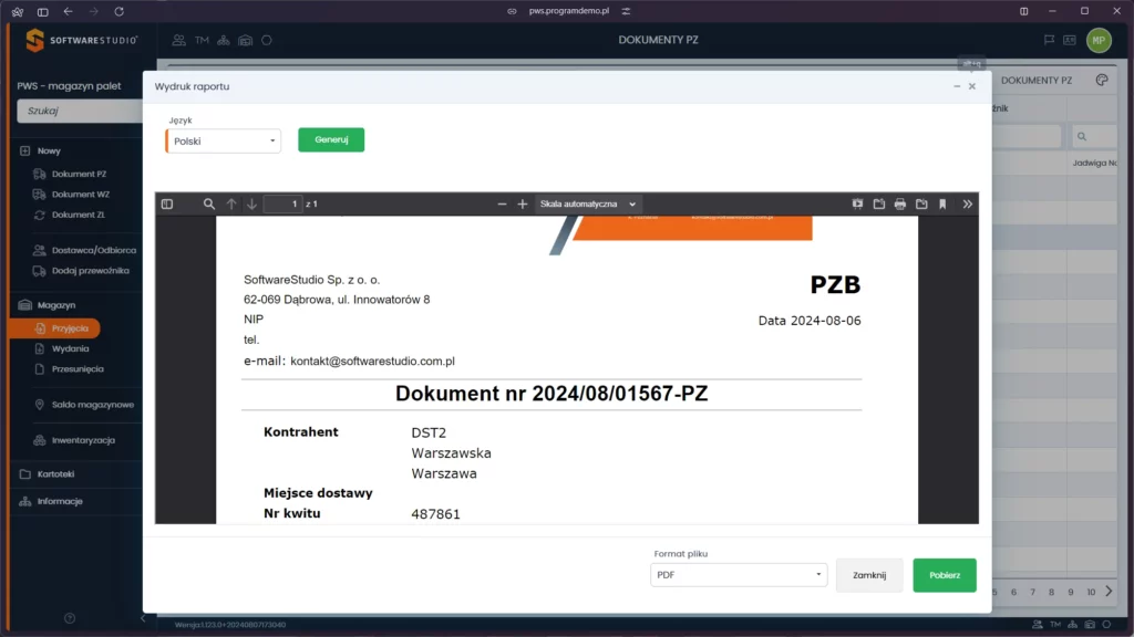 Studio PWS.net w kontekście poolingu palet